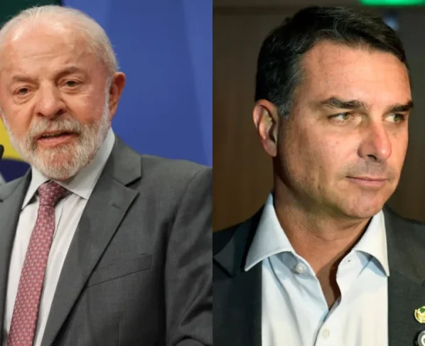 Luiz Inácio Lula da Silva (esquerda) e Flávio Bolsonaro (direita)