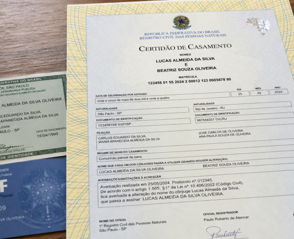 Como alinhar documentos depois do casamento sem deixar nome antigo perdido em cadastro importante